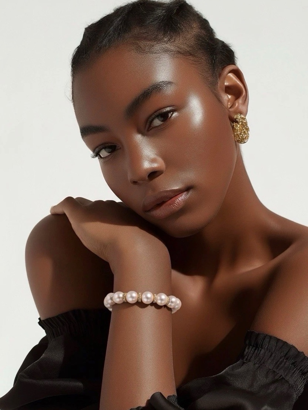 Elegant Pink Pearl Bracelet – Women Jewelry Bracelets (Gold Accents)
